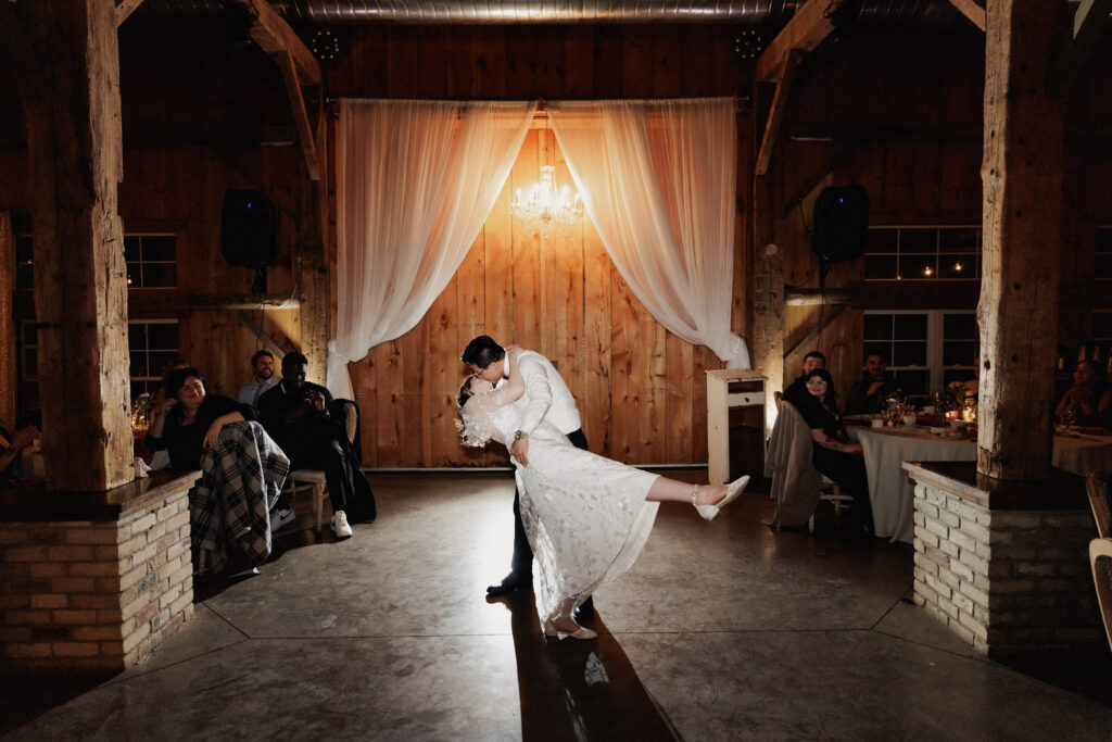 Bride and groom first dance at Stonewall Estates