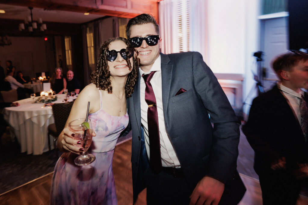 Happy Couple on dancefloor at Pillar & Post Wedding